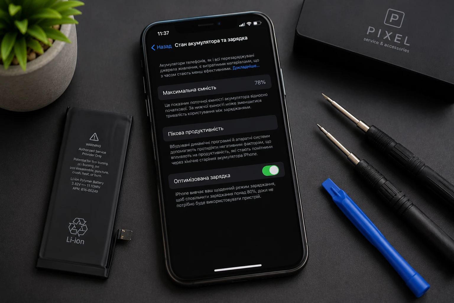 Заміна акумулятора iPhone у Полтаві — коли час міняти батарею і як це зрозуміти